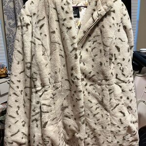 Leopard Print Faux Fur Coat